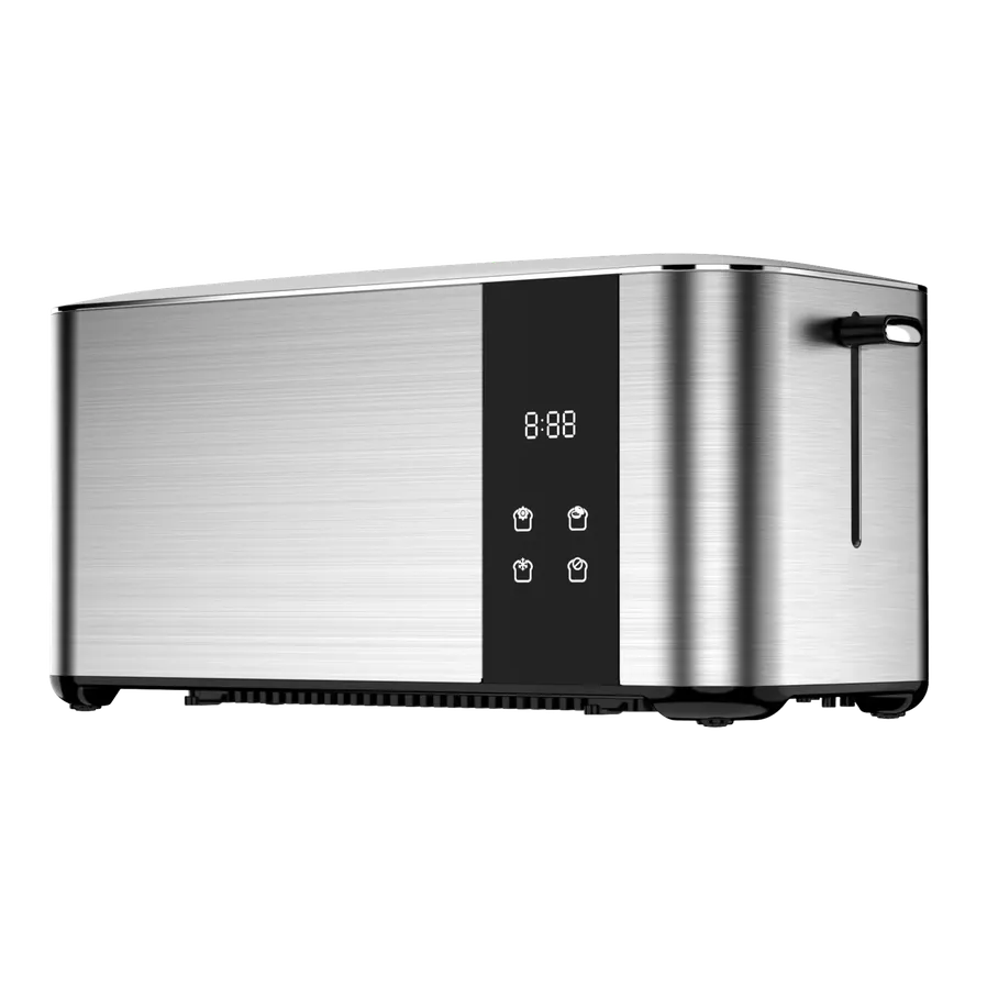 KTX-389459 Custom Touch Screen 4-Slice Long Slot Stainless Steel Toaster for Home Breakfast and Sandwich Making