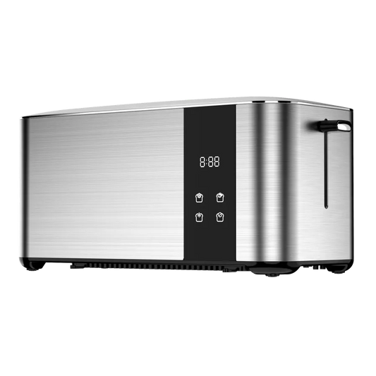 KTX-389459 Custom Touch Screen 4-Slice Long Slot Stainless Steel Toaster for Home Breakfast and Sandwich Making