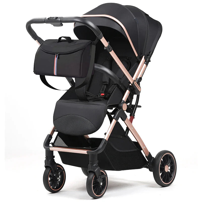 KTX-845203 Reversible 3-in-1 Lightweight Stroller with Folding Design and Adjustable Push Handle