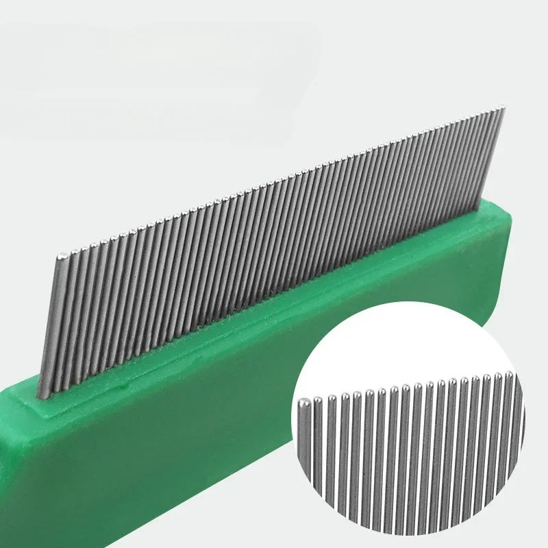 JMT-430154 Stainless Steel Pin Pet Flea Comb for Dogs and Cats - Grooming and Removal Tool