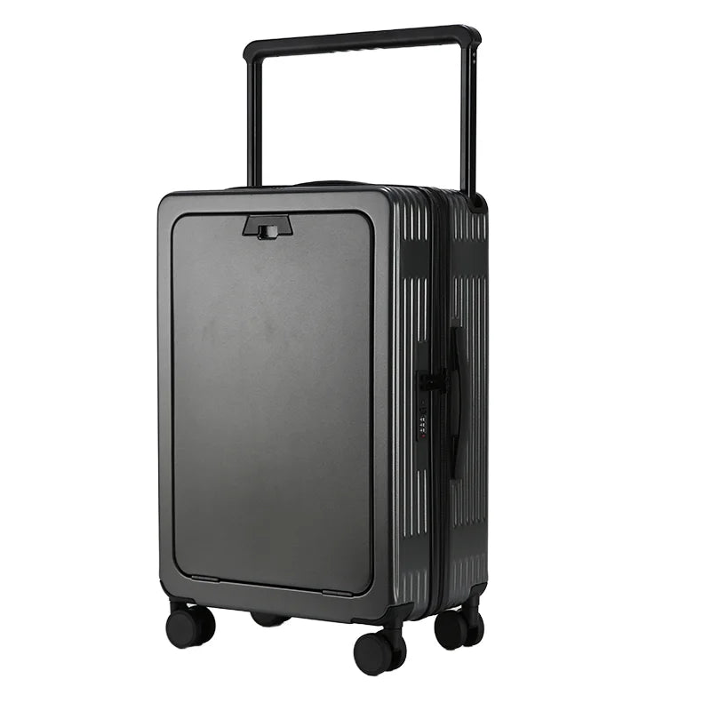 KTX-880467 Expandable Cabin Suitcase with Wheels and Laptop Stand for Travel Carry-On