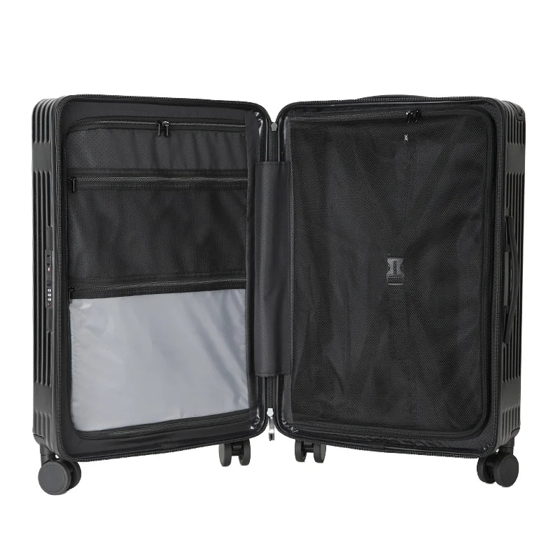 KTX-880467 Expandable Cabin Suitcase with Wheels and Laptop Stand for Travel Carry-On