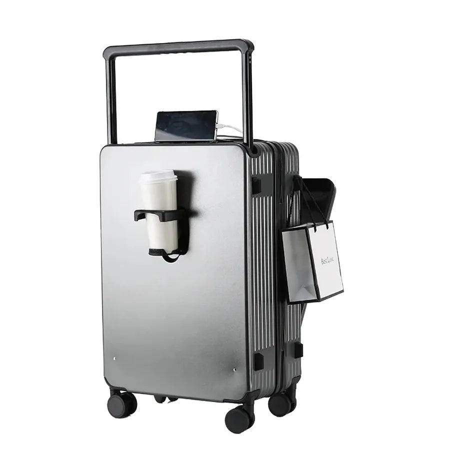 KTX-880467 Expandable Cabin Suitcase with Wheels and Laptop Stand for Travel Carry-On