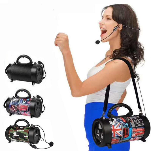 KTX-016083 Portable Outdoor Wireless Bluetooth Speaker with Microphone and Strap, USB Rechargeable, Available in Multiple Colors