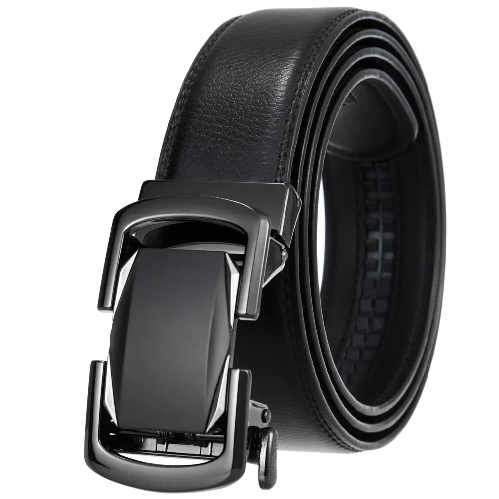 KTX-584723 Genuine Cow Leather Men's Designer Belt - Sophisticated and Durable Accessory