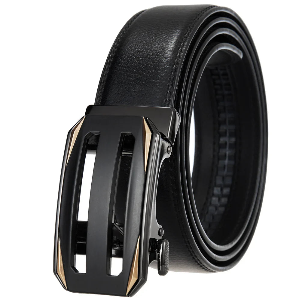 KTX-584723 Genuine Cow Leather Men's Designer Belt - Sophisticated and Durable Accessory