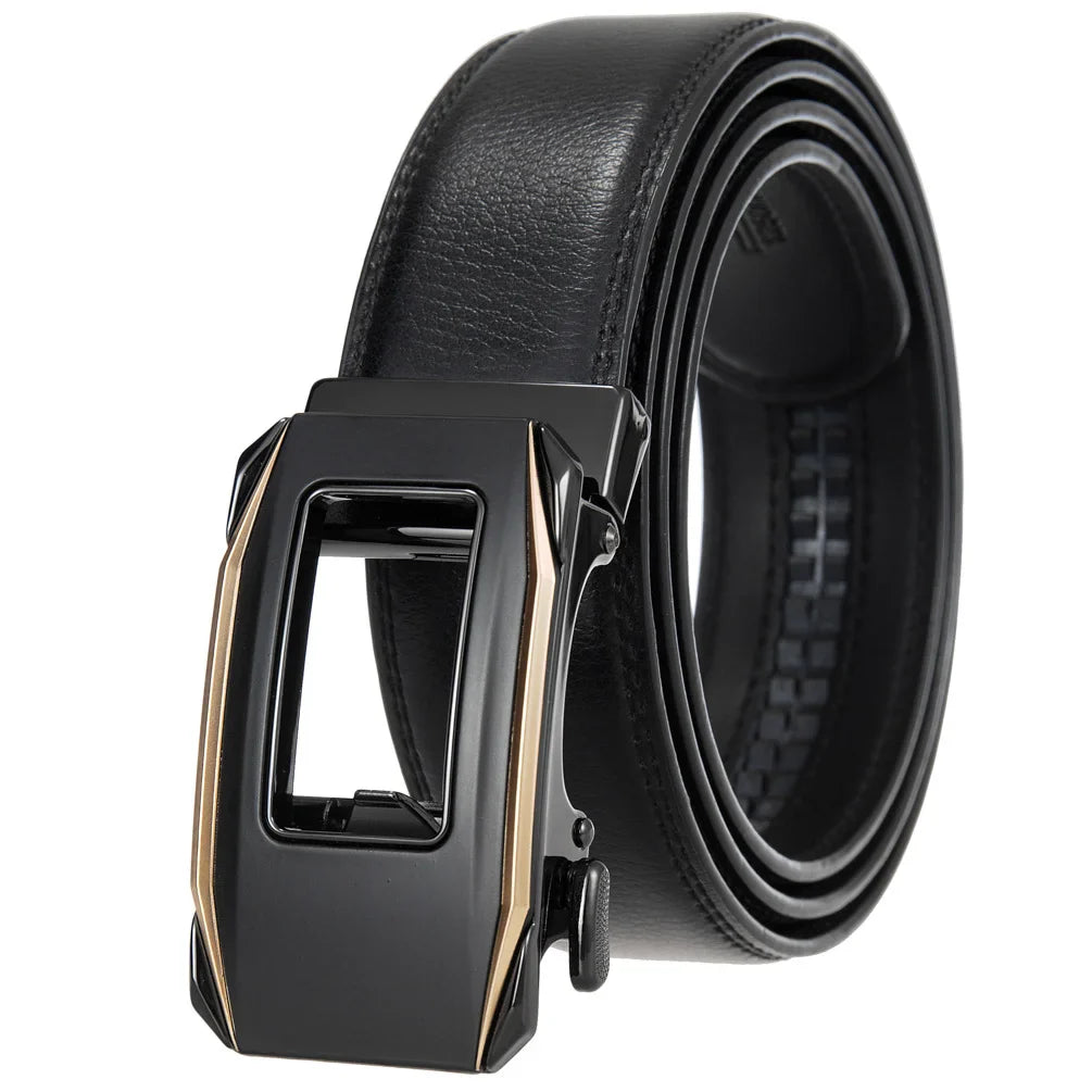 KTX-584723 Genuine Cow Leather Men's Designer Belt - Sophisticated and Durable Accessory