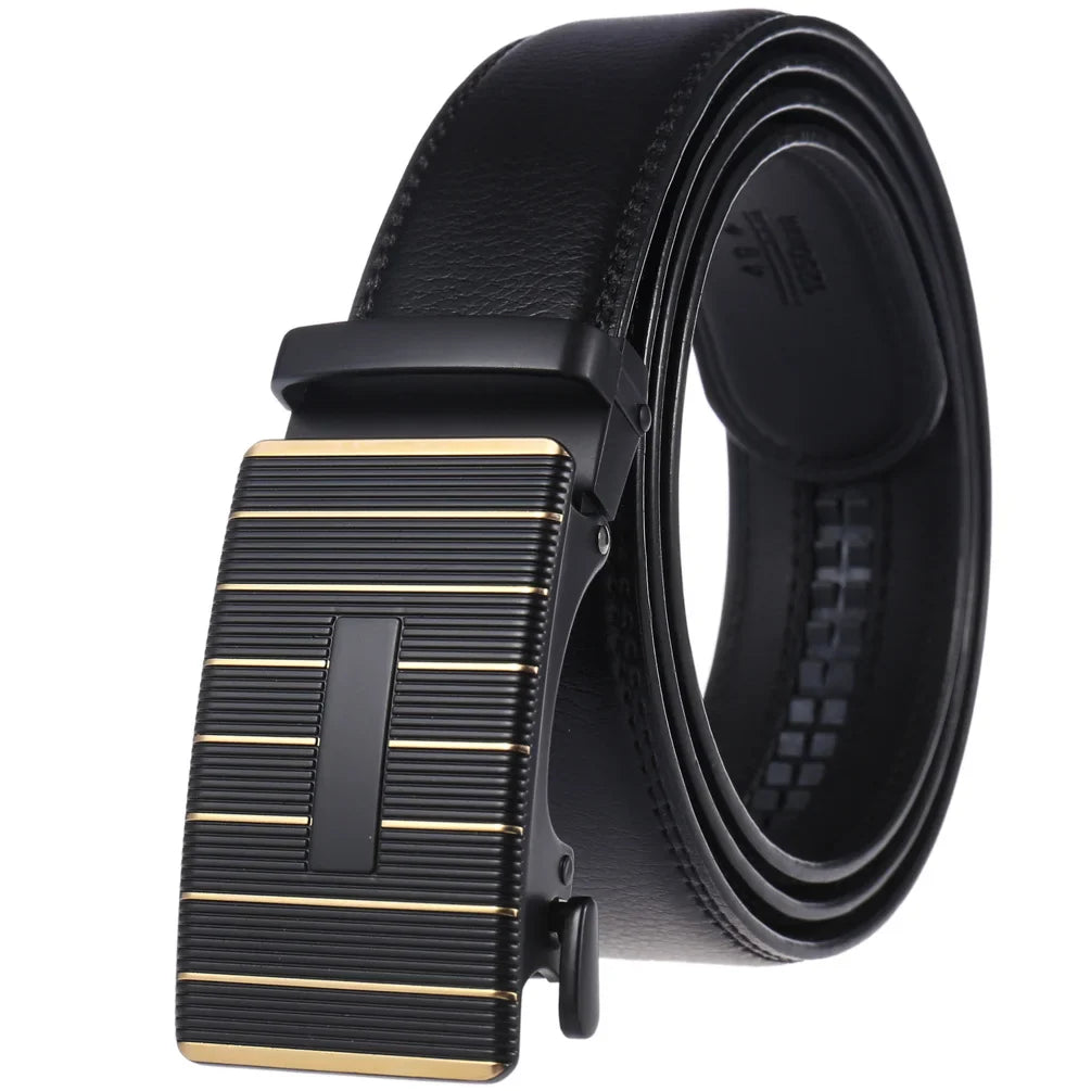 KTX-584723 Genuine Cow Leather Men's Designer Belt - Sophisticated and Durable Accessory
