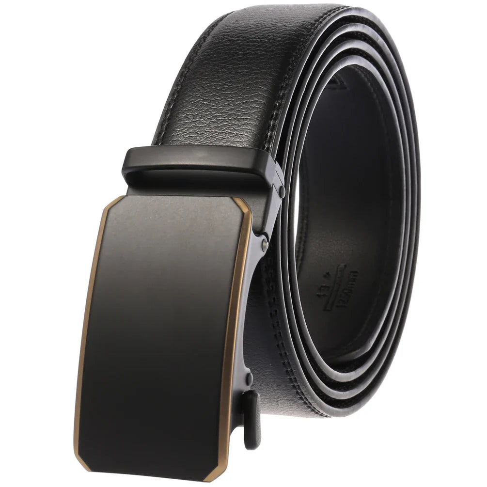 KTX-584723 Genuine Cow Leather Men's Designer Belt - Sophisticated and Durable Accessory