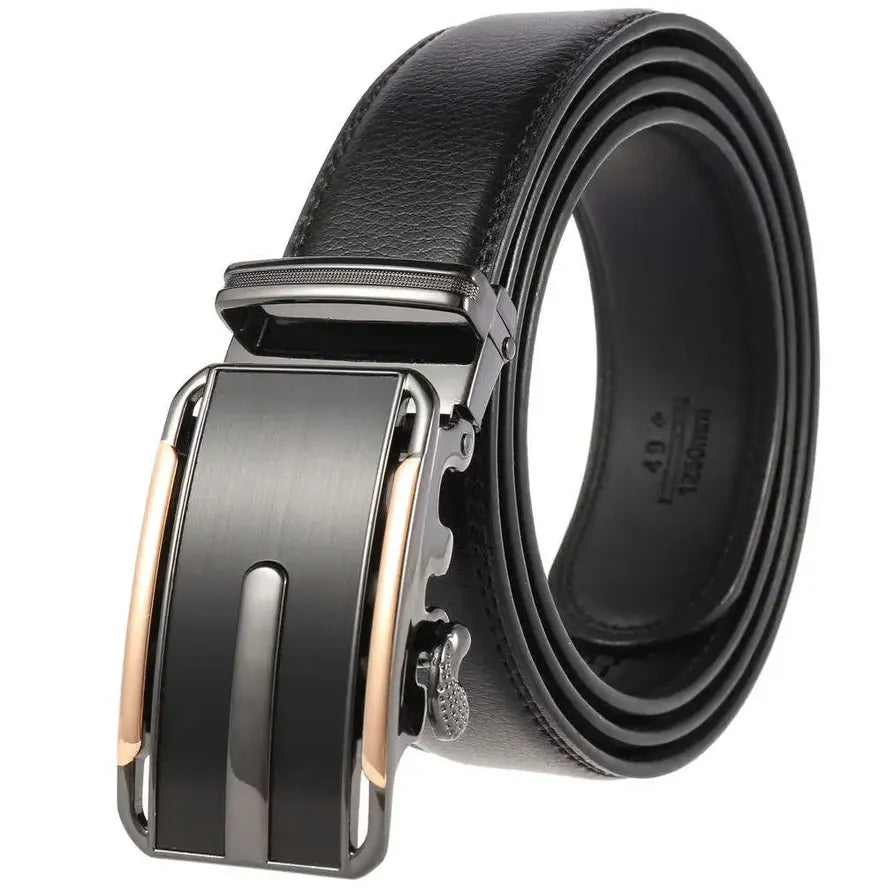 KTX-584723 Genuine Cow Leather Men's Designer Belt - Sophisticated and Durable Accessory