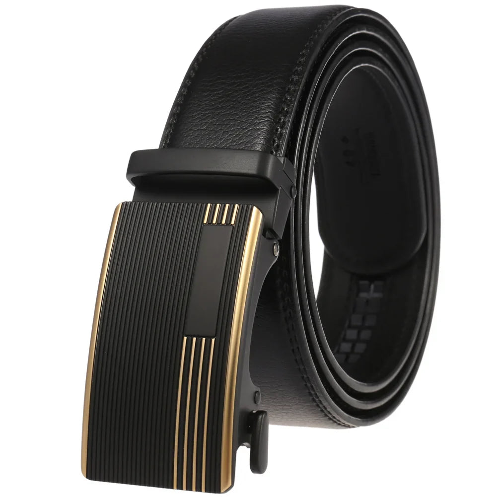 KTX-584723 Genuine Cow Leather Men's Designer Belt - Sophisticated and Durable Accessory