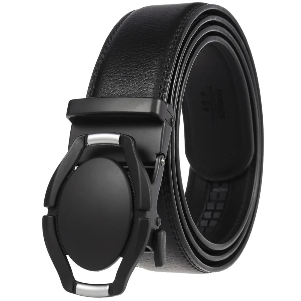 KTX-584723 Genuine Cow Leather Men's Designer Belt - Sophisticated and Durable Accessory