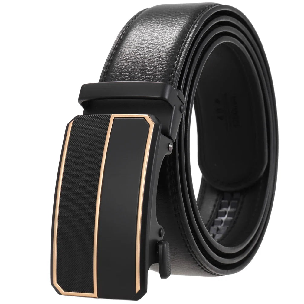 KTX-584723 Genuine Cow Leather Men's Designer Belt - Sophisticated and Durable Accessory