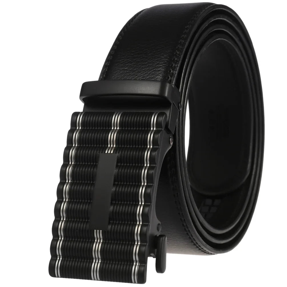 KTX-584723 Genuine Cow Leather Men's Designer Belt - Sophisticated and Durable Accessory