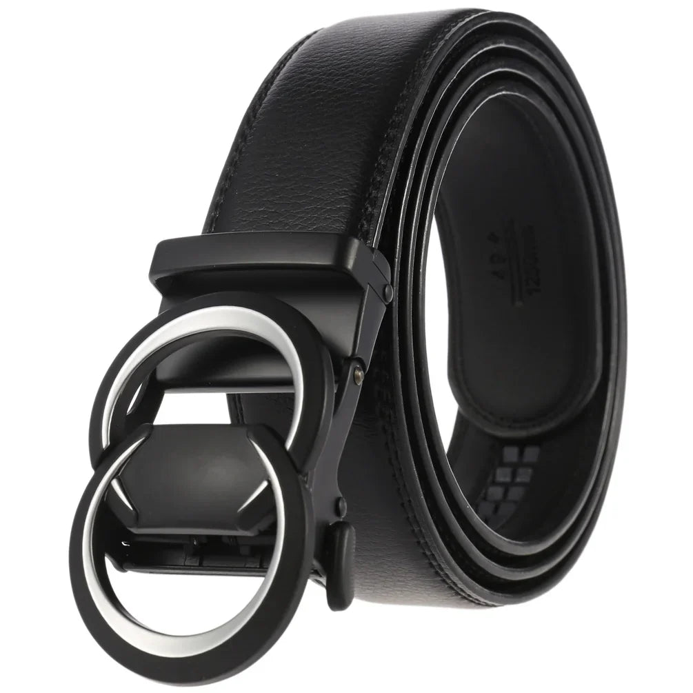 KTX-584723 Genuine Cow Leather Men's Designer Belt - Sophisticated and Durable Accessory