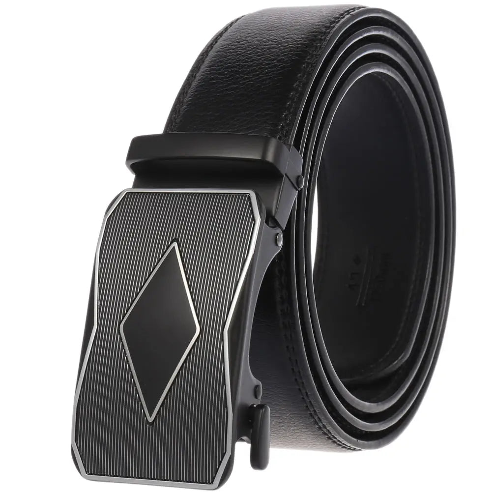 KTX-584723 Genuine Cow Leather Men's Designer Belt - Sophisticated and Durable Accessory