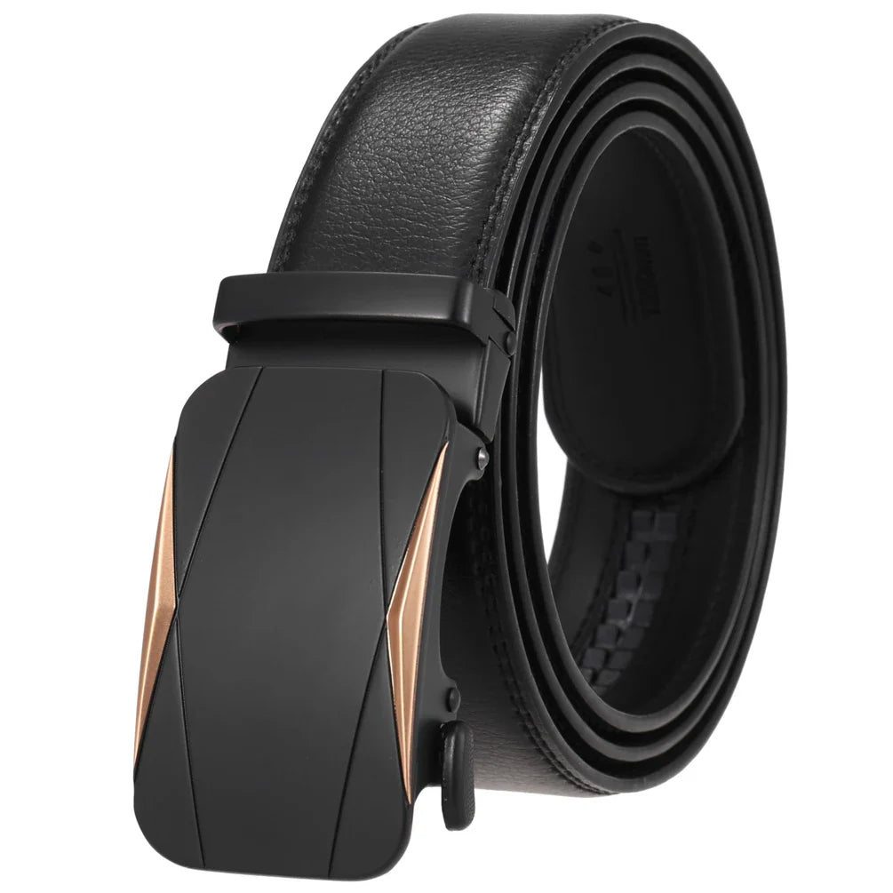 KTX-584723 Genuine Cow Leather Men's Designer Belt - Sophisticated and Durable Accessory