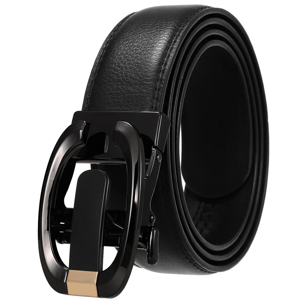 KTX-584723 Genuine Cow Leather Men's Designer Belt - Sophisticated and Durable Accessory