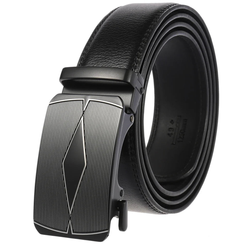 KTX-584723 Genuine Cow Leather Men's Designer Belt - Sophisticated and Durable Accessory