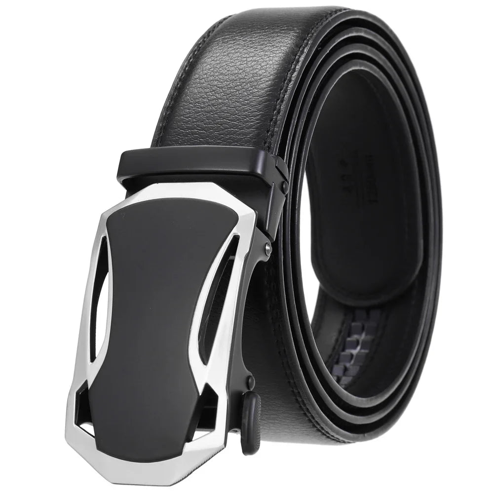 KTX-584723 Genuine Cow Leather Men's Designer Belt - Sophisticated and Durable Accessory