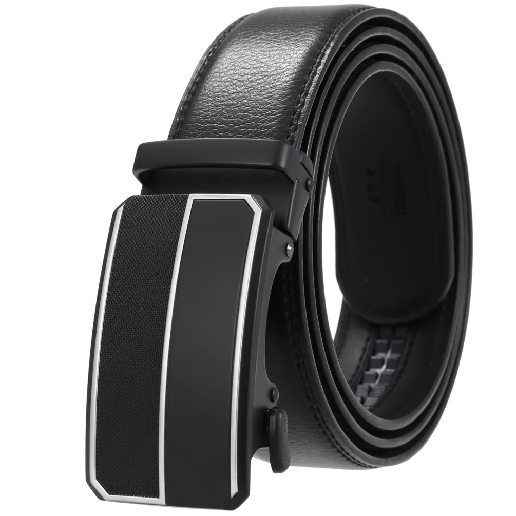 KTX-584723 Genuine Cow Leather Men's Designer Belt - Sophisticated and Durable Accessory