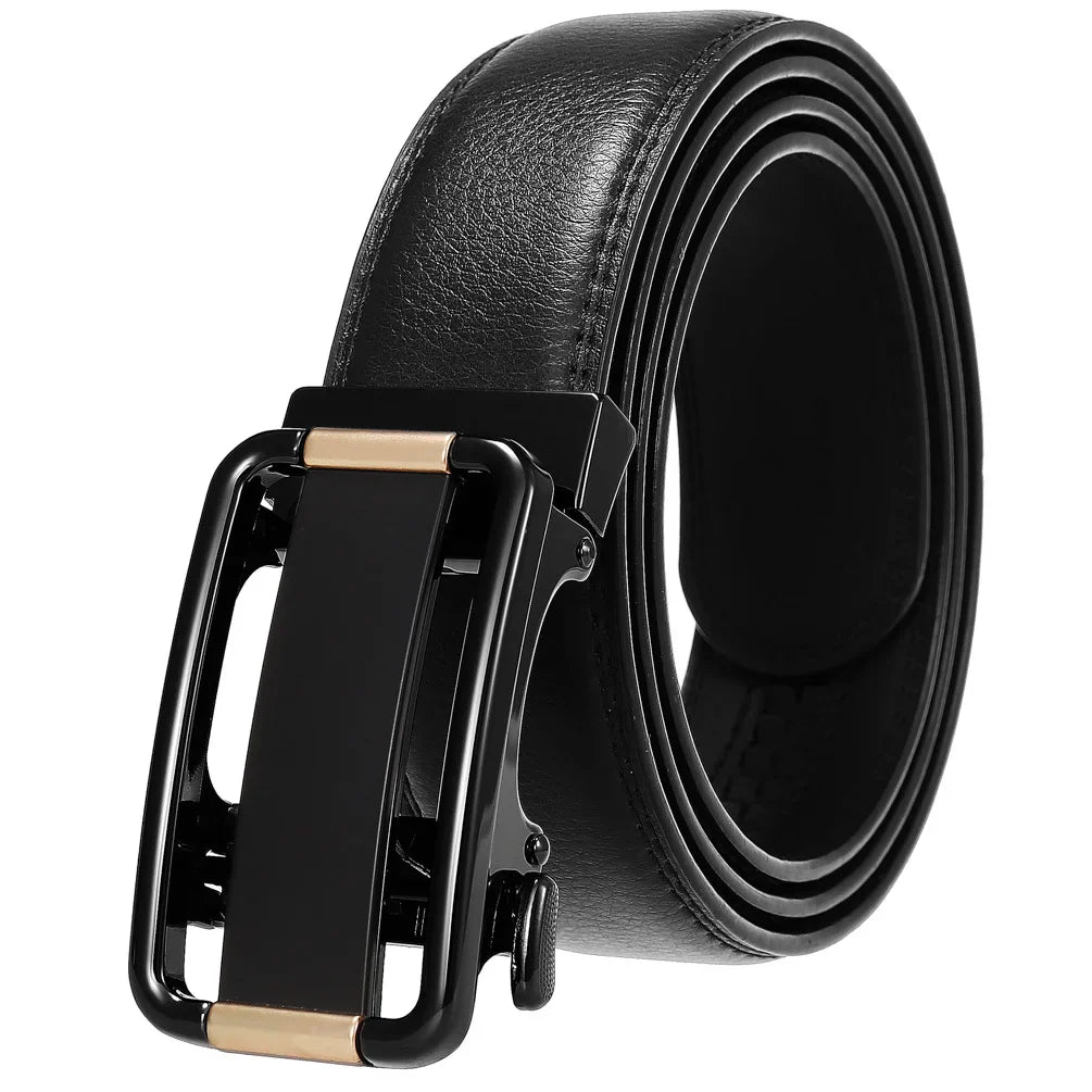 KTX-584723 Genuine Cow Leather Men's Designer Belt - Sophisticated and Durable Accessory