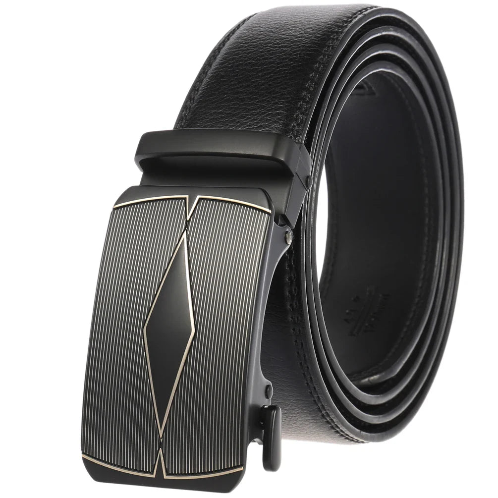 KTX-584723 Genuine Cow Leather Men's Designer Belt - Sophisticated and Durable Accessory