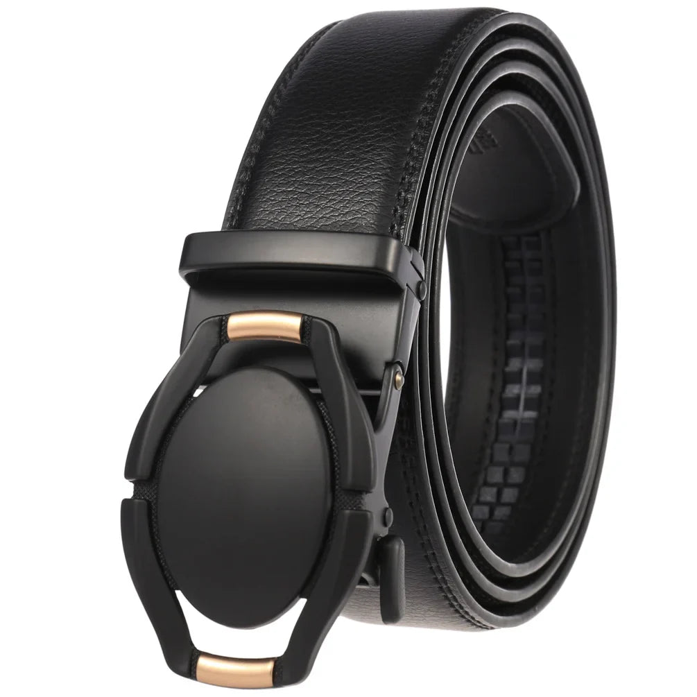 KTX-584723 Genuine Cow Leather Men's Designer Belt - Sophisticated and Durable Accessory