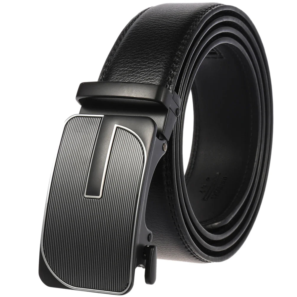 KTX-584723 Genuine Cow Leather Men's Designer Belt - Sophisticated and Durable Accessory