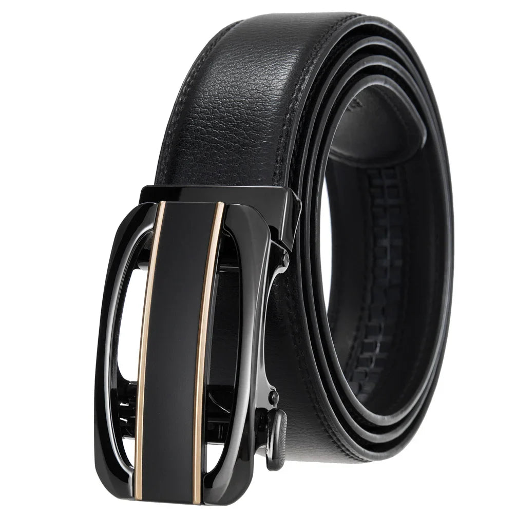 KTX-584723 Genuine Cow Leather Men's Designer Belt - Sophisticated and Durable Accessory