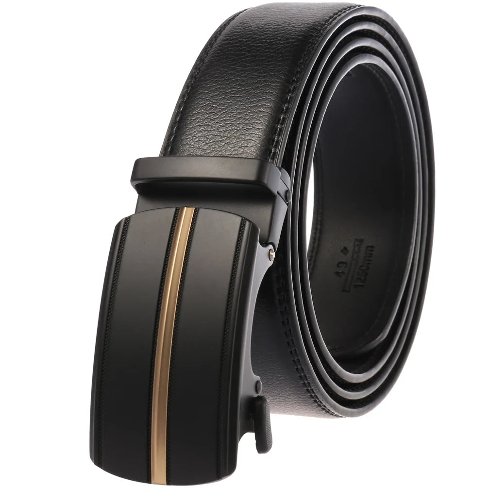 KTX-584723 Genuine Cow Leather Men's Designer Belt - Sophisticated and Durable Accessory