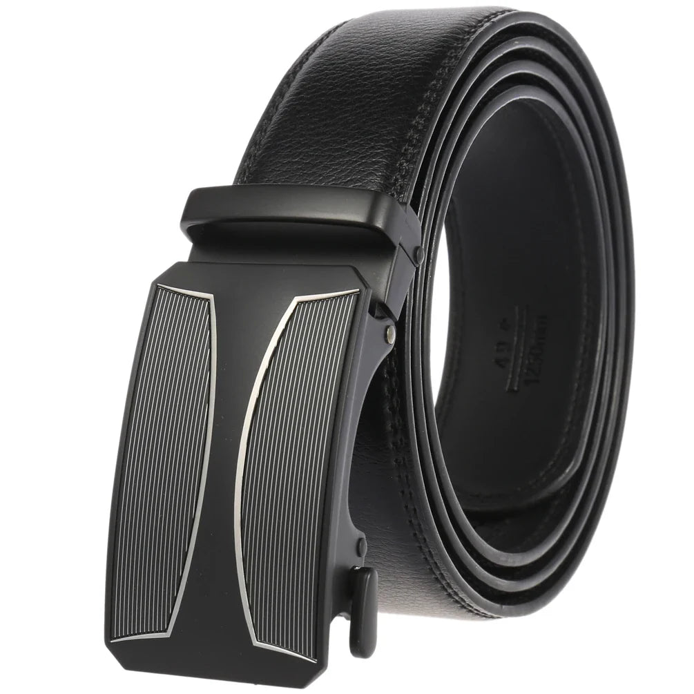 KTX-584723 Genuine Cow Leather Men's Designer Belt - Sophisticated and Durable Accessory