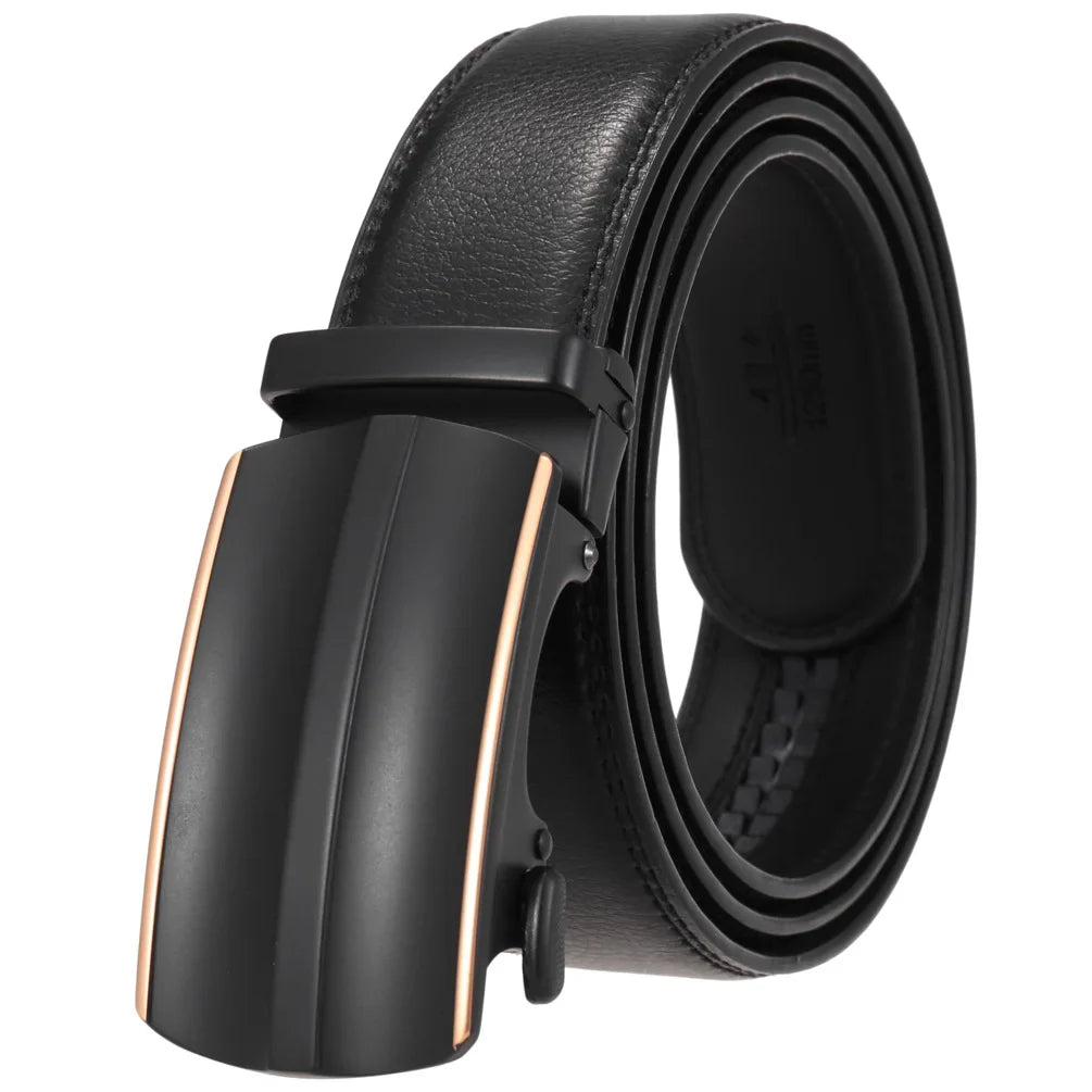 KTX-584723 Genuine Cow Leather Men's Designer Belt - Sophisticated and Durable Accessory