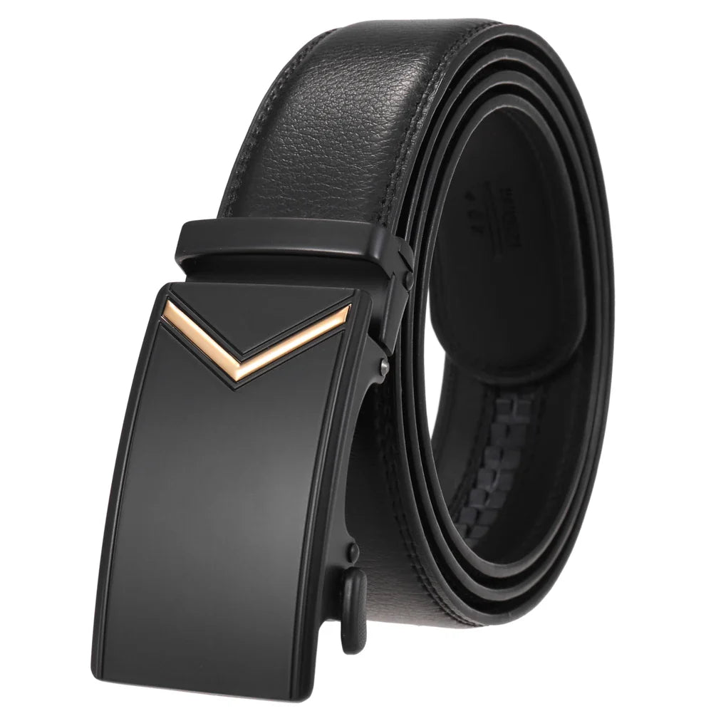 KTX-584723 Genuine Cow Leather Men's Designer Belt - Sophisticated and Durable Accessory