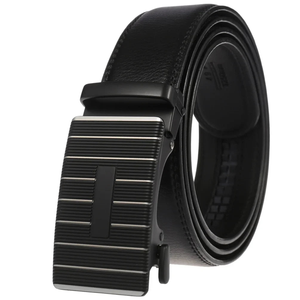 KTX-584723 Genuine Cow Leather Men's Designer Belt - Sophisticated and Durable Accessory