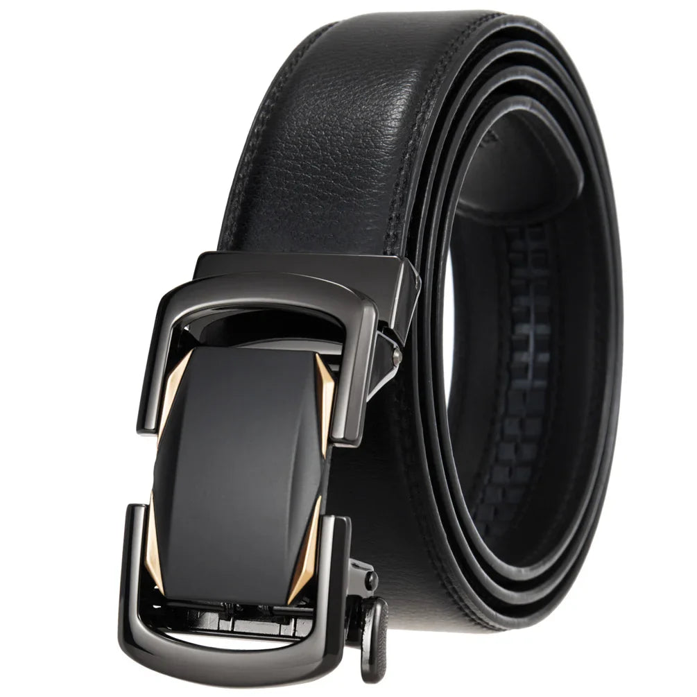 KTX-584723 Genuine Cow Leather Men's Designer Belt - Sophisticated and Durable Accessory