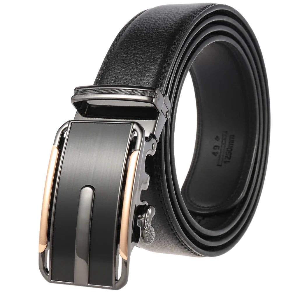 KTX-584723 Genuine Cow Leather Men's Designer Belt - Sophisticated and Durable Accessory