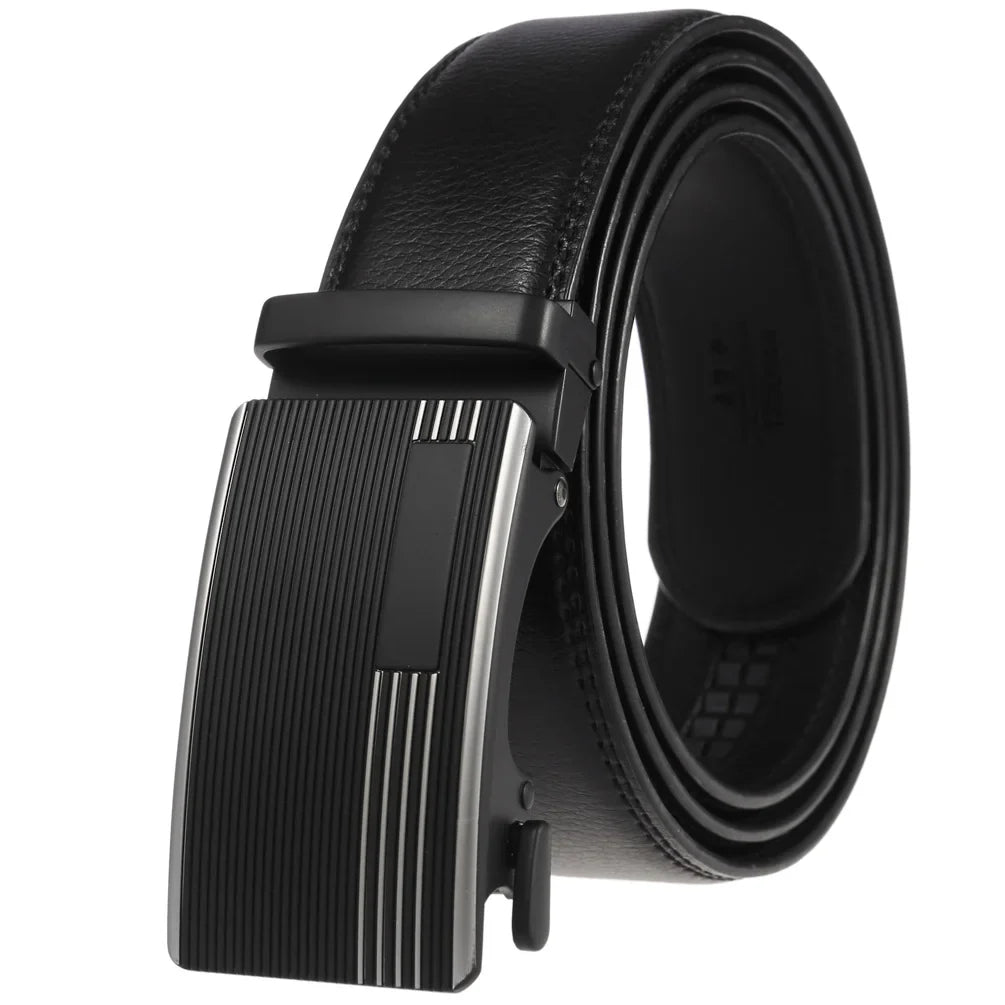 KTX-584723 Genuine Cow Leather Men's Designer Belt - Sophisticated and Durable Accessory