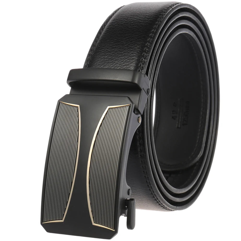 KTX-584723 Genuine Cow Leather Men's Designer Belt - Sophisticated and Durable Accessory