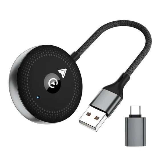 KTX-411027 Wireless CarPlay and Android Auto USB Adapter - 2 in 1 Portable Universal Connector for seamless integration