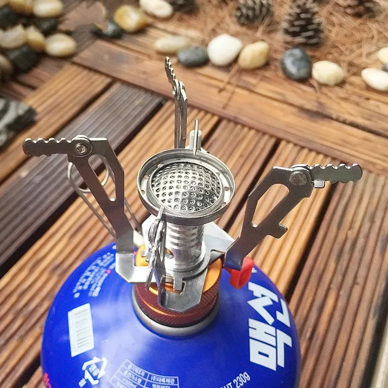KTX-828563 Compact Portable Mini Gas Stove for Camping and Picnics - Lightweight and Easy to Carry