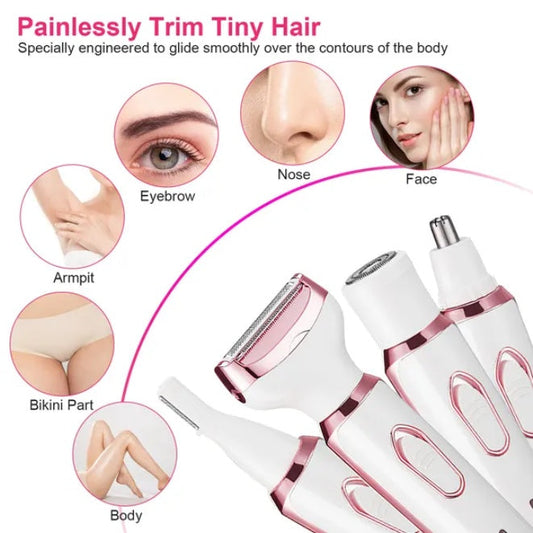 KTX-450067 4-in-1 Women's Electric Razor for Hair Removal and Grooming