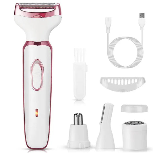 KTX-450067 4-in-1 Women's Electric Razor for Hair Removal and Grooming
