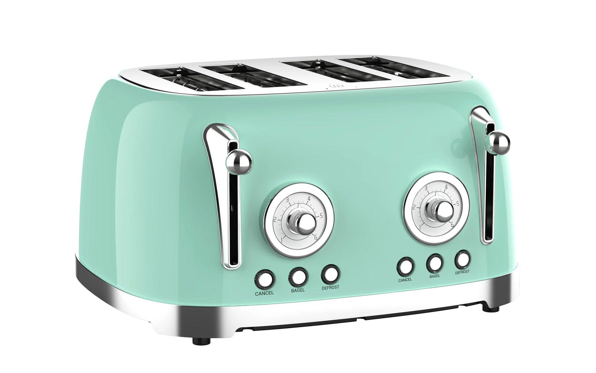 KTX-635795 Automatic 4-Slice Stainless Steel Electric Toaster with Grill Function