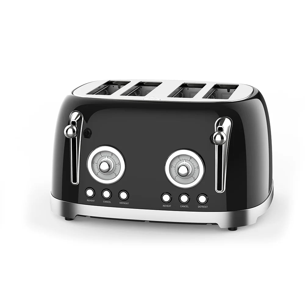 KTX-635795 Automatic 4-Slice Stainless Steel Electric Toaster with Grill Function