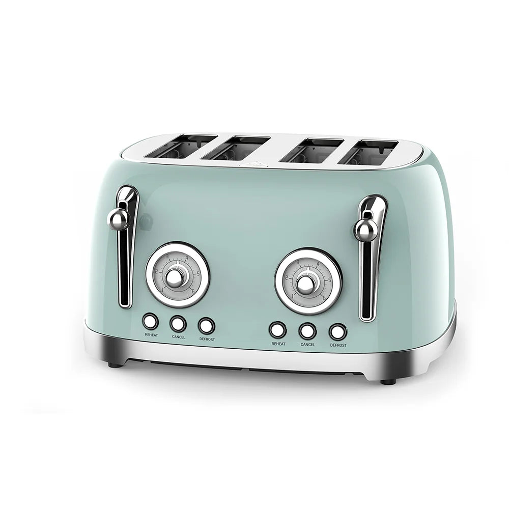 KTX-635795 Automatic 4-Slice Stainless Steel Electric Toaster with Grill Function