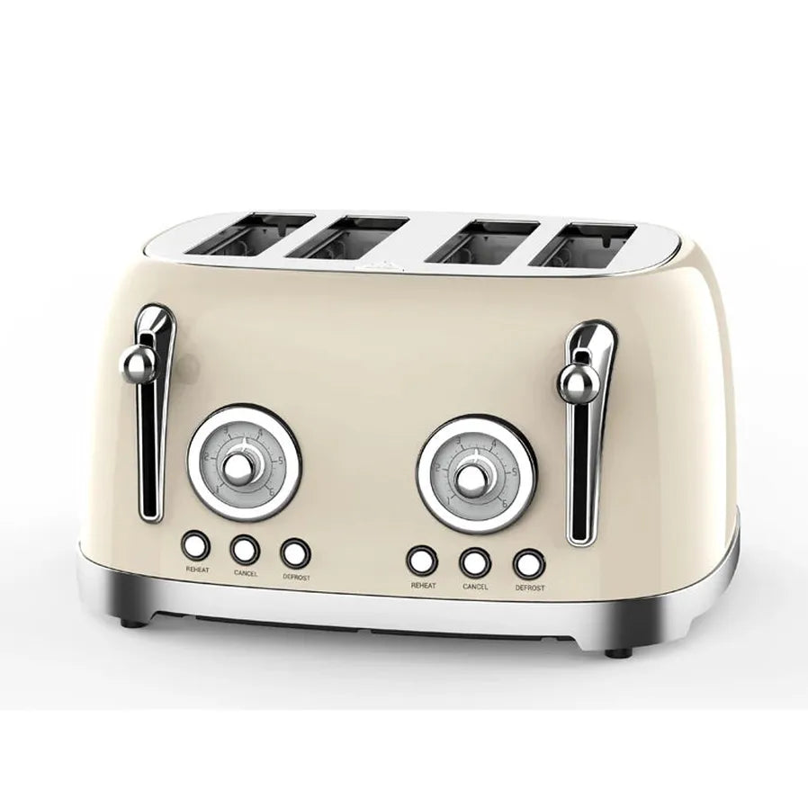 KTX-635795 Automatic 4-Slice Stainless Steel Electric Toaster with Grill Function