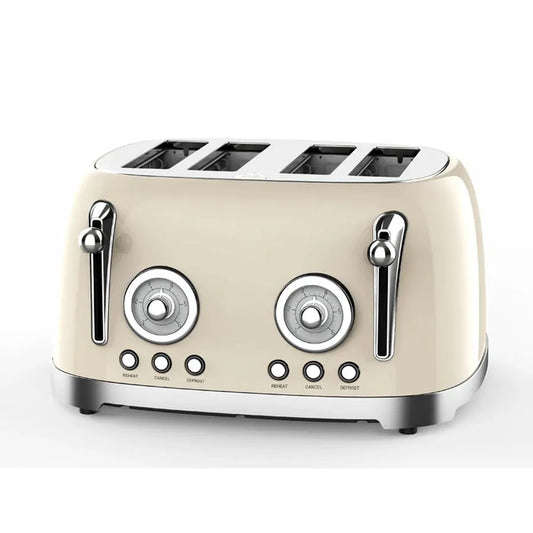 KTX-635795 Automatic 4-Slice Stainless Steel Electric Toaster with Grill Function
