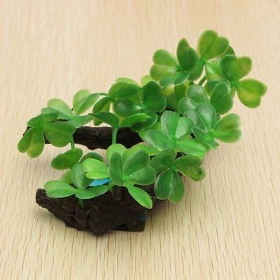 JMT-445514 Simulation Plant for Decorative Fish Tanks – Eco-Friendly Plastic Grass and Wood Design