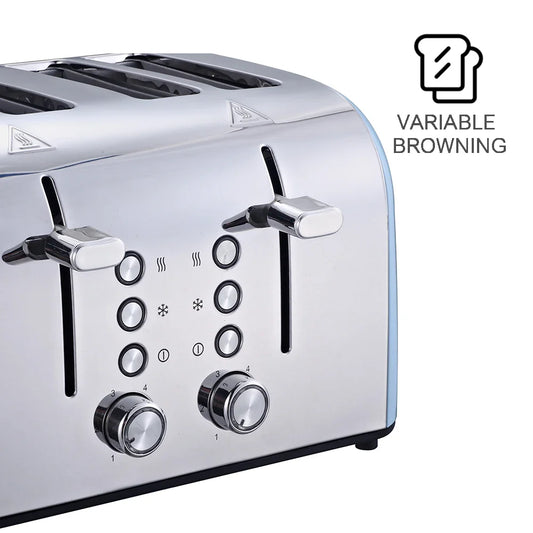 KTX-044819 Stainless Steel Electric Toaster for 4 Slices - Versatile Bread Toasting Solution